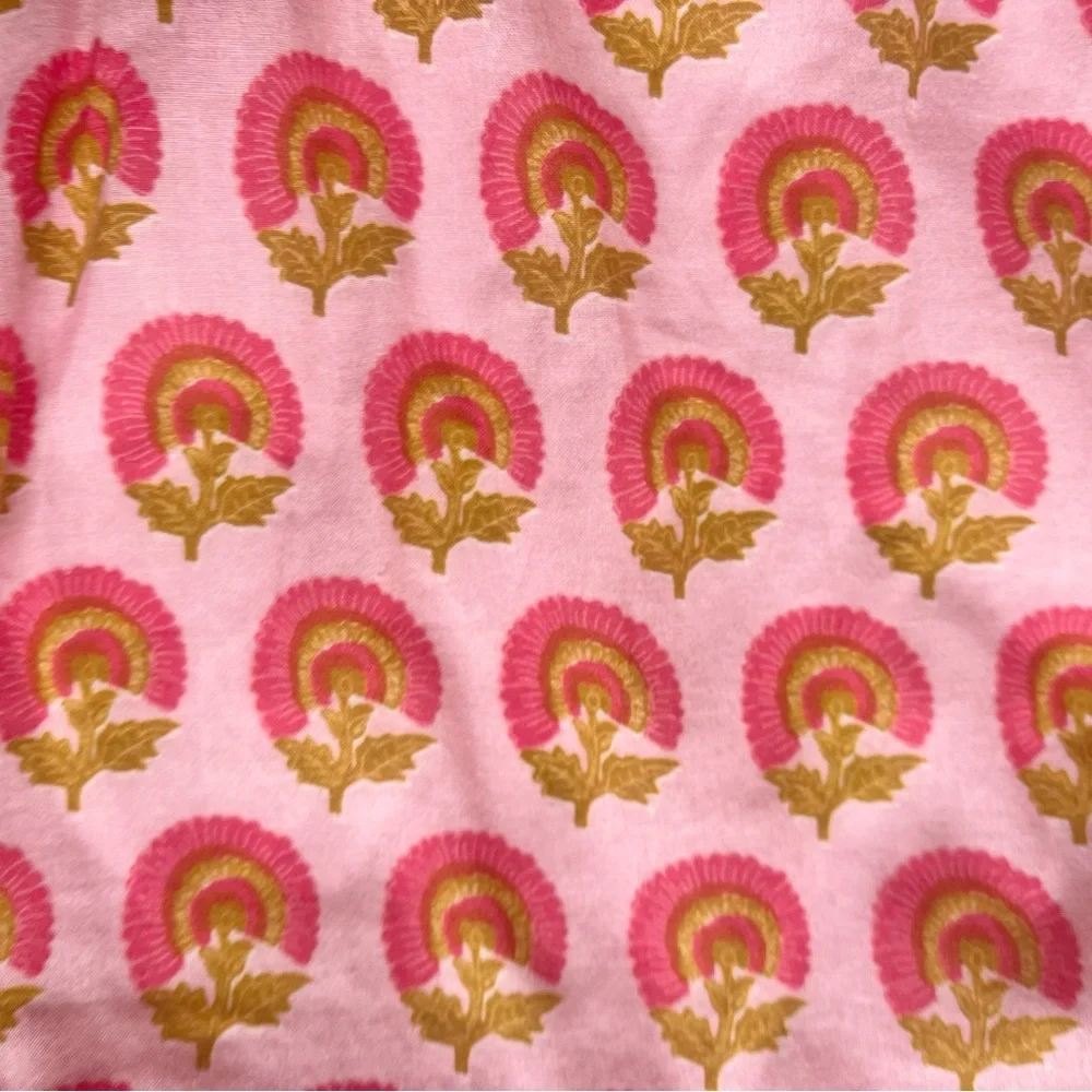 Maria De La Orden 100% Cotton Pink Floral Dress - Picture 6 of 9